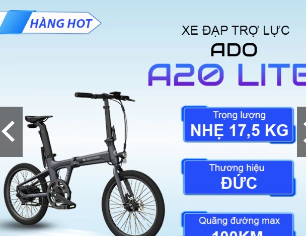 Xe đạp điện trợ lực ADO A20 Lite Gấp gọn